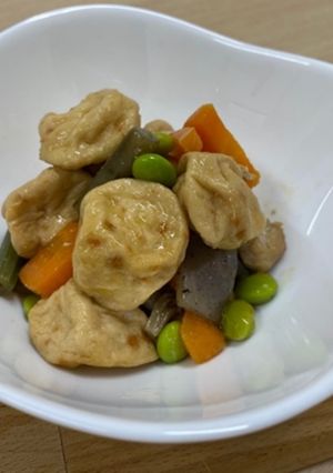がんもどきとふきの煮物@つくば市学校給食-レシピのメイン写真