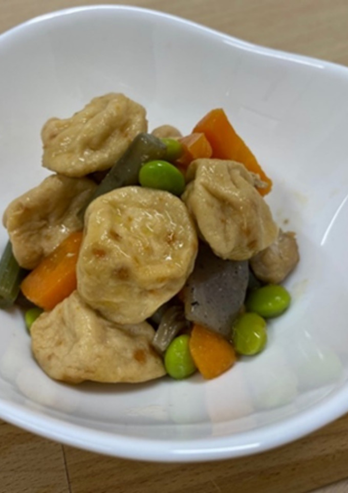 がんもどきとふきの煮物@つくば市学校給食-レシピのメイン写真