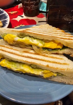 ウィンナーチーズ卵のホットサンド-レシピのメイン写真
