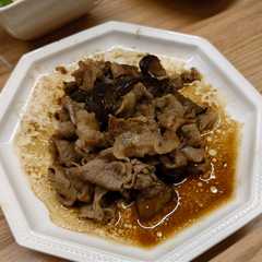 A picture of なすと豚肉のしょうゆ炒め.