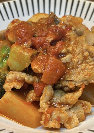 豚肉と大根のトマト煮-レシピのメイン写真