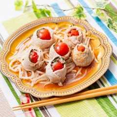 รูปของ 電子レンジで簡単！ミニトマトの豚しそ巻き