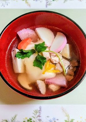 正月!我が家の定番、簡単雑煮-レシピのメイン写真