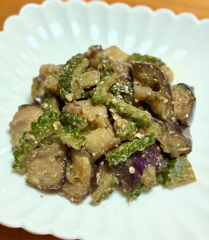 簡単!うまい!ゴーヤとなすの味噌炒め-レシピのメイン写真