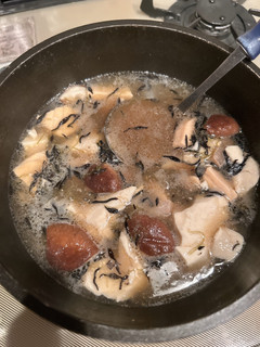 鮭豆腐海藻椎茸の中華風スープ-レシピのメイン写真