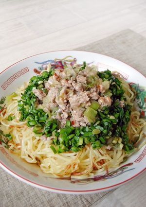 にらだれ香る!ピリ辛ひき肉焼きそば-レシピのメイン写真