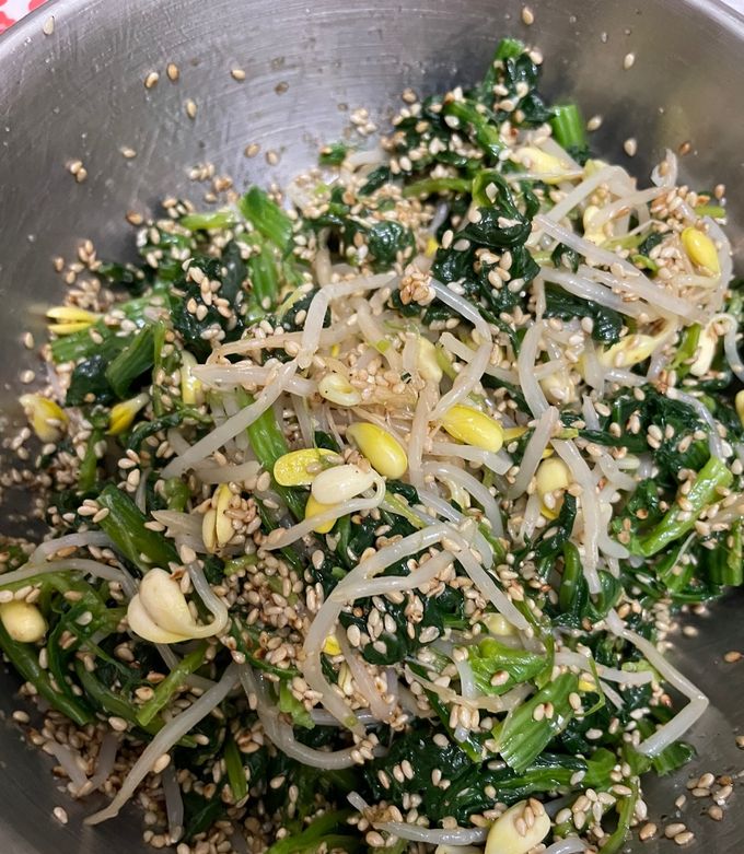 ほうれん草と豆もやしのナムル-レシピのメイン写真