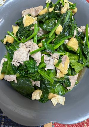 ほうれん草と豚肉の炒め物-レシピのメイン写真
