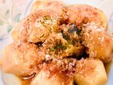 レンジで里芋🥔ゴマ味噌おかかまぶし