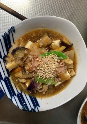 年越しにレンジ野菜あんかけ中華柚子湯豆腐-レシピのメイン写真
