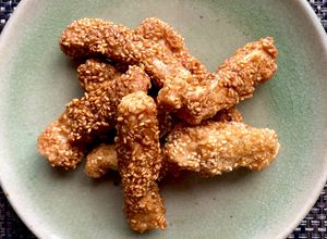 胡麻衣で豚ロースの揚げ物　五香粉の香り-レシピのメイン写真