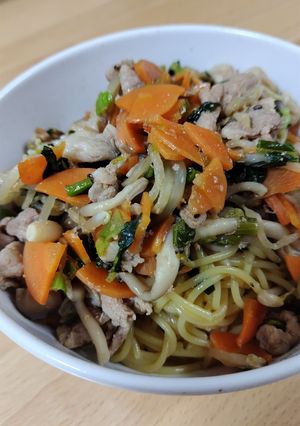 具はワンパンで！プルコギ混ぜめん-レシピのメイン写真