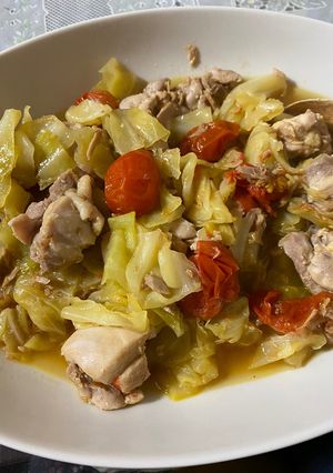 旨み爆発！鶏肉とキャベツのツナ蒸し-レシピのメイン写真
