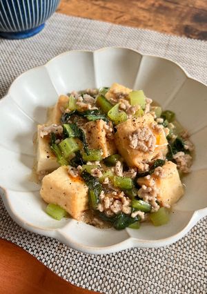 厚揚げでボリュームたっぷり塩麻婆豆腐-レシピのメイン写真