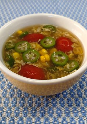 オクラ・プチトマト・コーンのコンソメスープ🍅🌽✨-レシピのメイン写真
