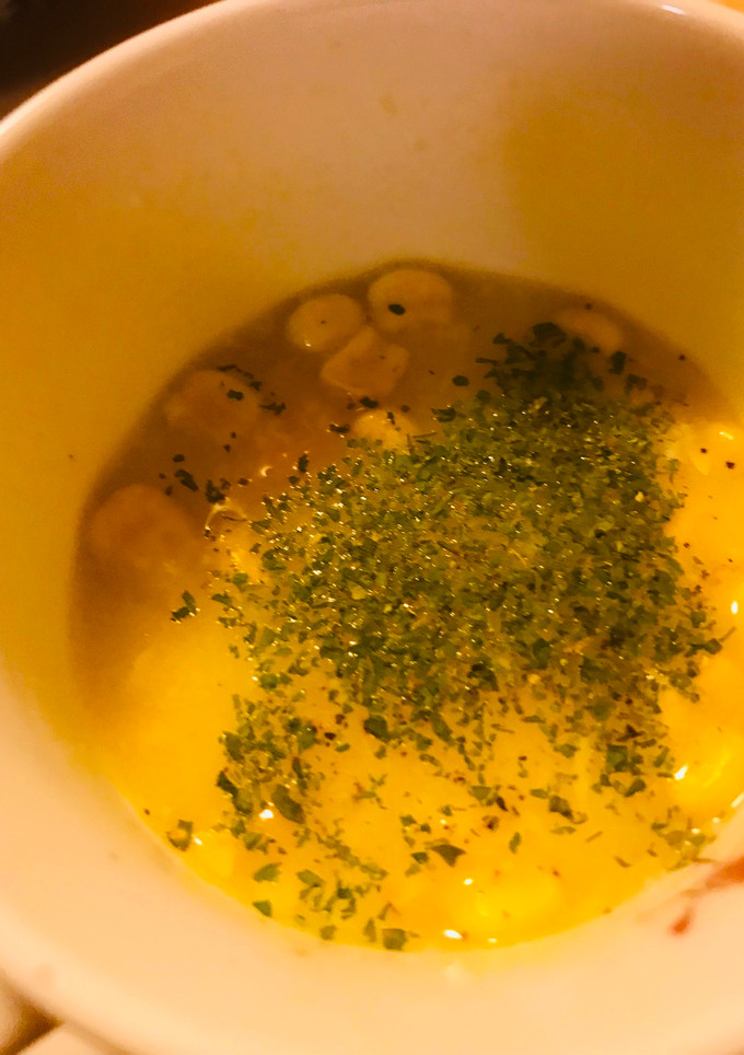 カップスープ●ふわ玉パセリスープ-レシピのメイン写真