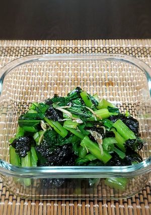 小松菜と韓国海苔のじゃこ和え-レシピのメイン写真