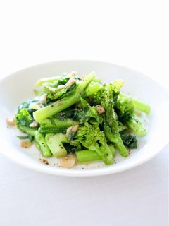 サッと炒めて【菜の花のアンチョビソテー】-レシピのメイン写真