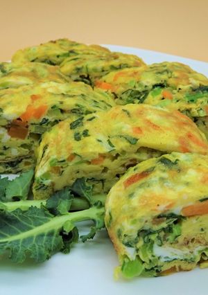 小松菜のチーズ卵焼き-レシピのメイン写真