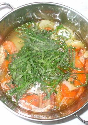 にんにくスープ♪簡単レシピ大葉じゃが芋-レシピのメイン写真