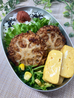 レンコンのせメンチカツ弁当-レシピのメイン写真