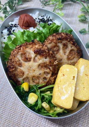 レンコンのせメンチカツ弁当-レシピのメイン写真