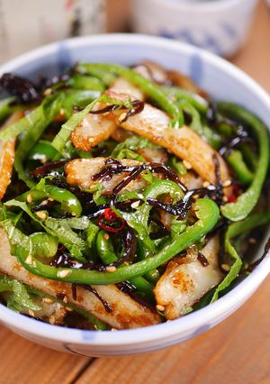 ピーマンとさつま揚げの大葉塩昆布和え🤤-レシピのメイン写真