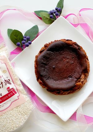 【あまざけ麹】チョコ麹バスクチーズケーキ-レシピのメイン写真