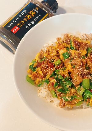 焼肉生だれでワンパンいろどり3色そぼろ丼-レシピのメイン写真