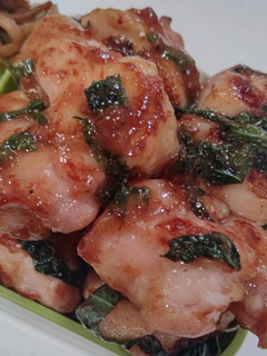 お弁当に!鳥肉の梅シソ炒め-レシピのメイン写真