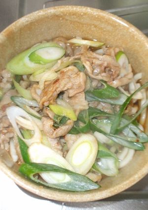 肉うどん♪簡単豚肉長ねぎ-レシピのメイン写真