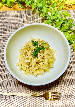 洗い物最小限!無限キャベツ胡麻和え-レシピのメイン写真