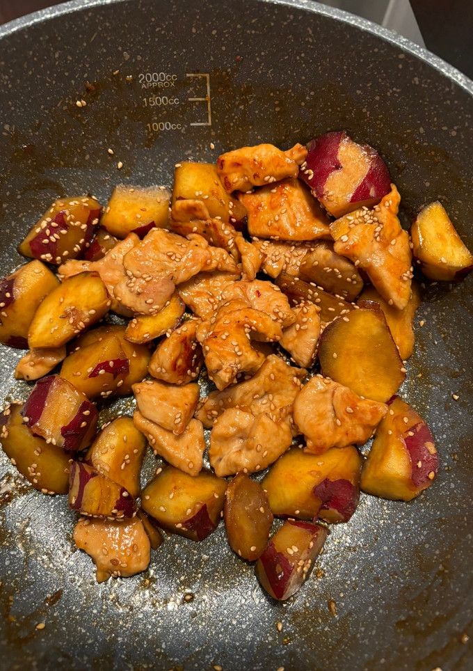 鶏胸肉とさつまいもの甘辛炒め-レシピのメイン写真