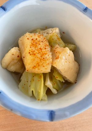キャベツと油揚げの煮浸し⭐︎煮干し出汁-レシピのメイン写真