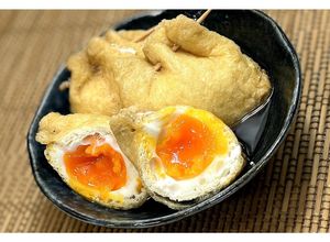 半熟玉子の油揚げ巾着★動画あり★-レシピのメイン写真