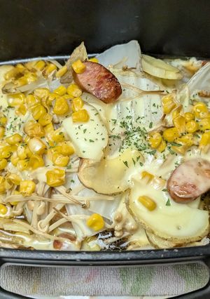 白菜、じゃがいも、チキンのココット焼き-レシピのメイン写真