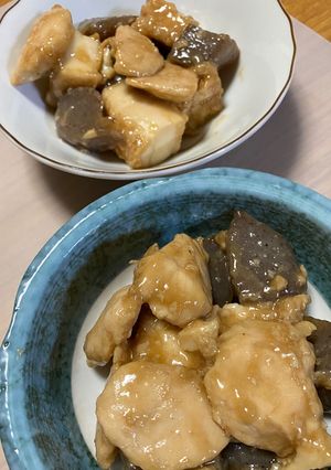 簡単ササミとこんにゃくと厚揚げの炒め物-レシピのメイン写真