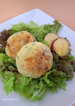 ご飯に合う！サツマイモのおかず餅-レシピのメイン写真