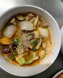 根菜茄子白菜甘辛中華風キムチ温野菜サラダ