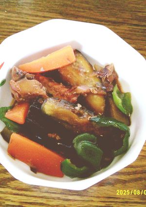 さば味噌煮缶とナスの炒め物-レシピのメイン写真