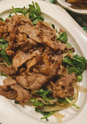クレソンと牛肉のごぼう炒め-レシピのメイン写真