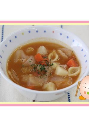 たべまる給食【ミネストローネ】-レシピのメイン写真