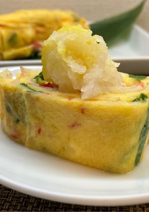 お正月♪カニカマと三つ葉の厚焼き玉子-レシピのメイン写真