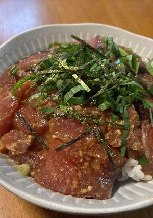 簡単！ごま醤油のブリ漬け丼-レシピのメイン写真