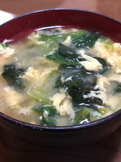ほうれん草と溶き卵の味噌汁-レシピのメイン写真