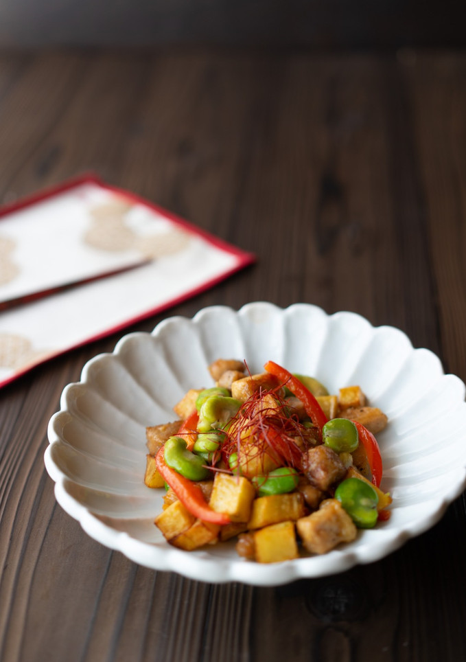豚肉とじゃがいも・そら豆の中華炒め-レシピのメイン写真