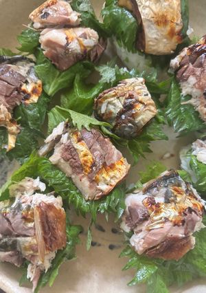 春香る♪菜の花と焼き鯖の手毬寿司😋-レシピのメイン写真