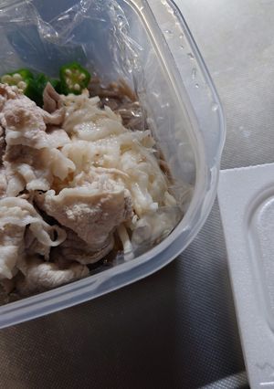 お弁当用！豚しゃぶねばねばそば！-レシピのメイン写真