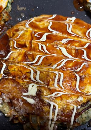 モロヘイヤ入りそばモダン焼き(お好み焼き)-レシピのメイン写真