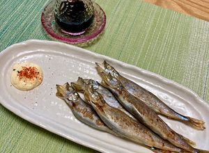 焼きししゃも♪七味醤油マヨでいただきます-レシピのメイン写真